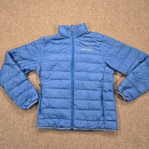 Eddie Bauer Puffer Jacket Mens Small CirrusLite eb650 Down Fill Puffer Blue